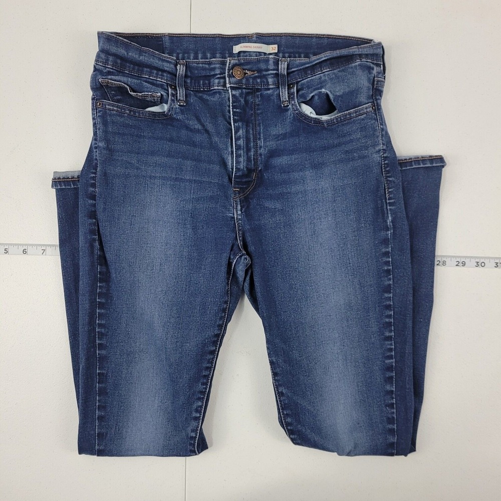 Levi's slimming skinny jeans‎ womens 32 blue 2091 denim 32x30